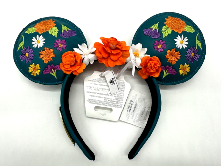 Disney Parks EPCOT Mexico Pavilion Loungefly Minnie Ears Floral Headband 2024 Supply