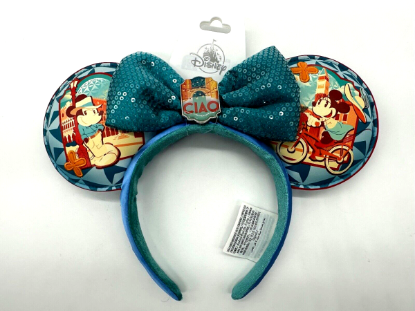 Disney Parks Epcot World Showcase Italy Ciao Mickey Minnie Mouse Ears Headband For Sale