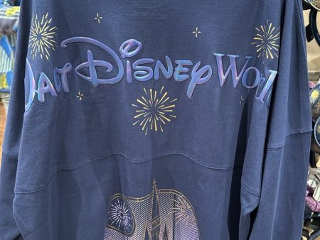 Disney Parks Cinderella Castle Spirit Jersey 2025 Fireworks Walt Disney World ADULT WDW Navy on Sale