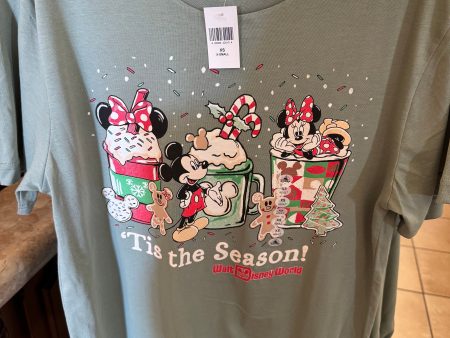 Disney Parks WDW Tis the Season Green TShirt Sale