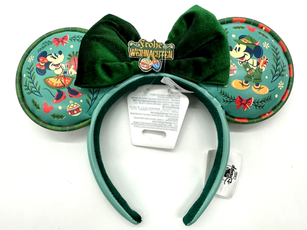 Disney EPCOT Germany Frohe Weihnachten Minnie Mouse Ears Headband Christmas NWT Sale