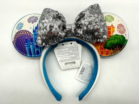 Disney Parks WDW Four Parks Minnie Mouse Ears Headband Epcot Magic Kingdom 2025 For Sale