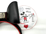 Disney Dooney & Bourke Mickey Minnie Sweethearts Love Letters Ears Headband NWT Cheap