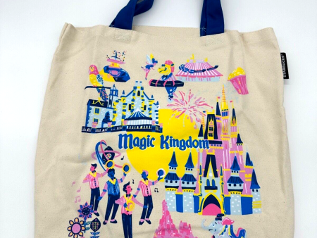 Disney Parks Starbucks Magic Kingdom Discovery Series Canvas Tote NWT 2024 WDW For Cheap