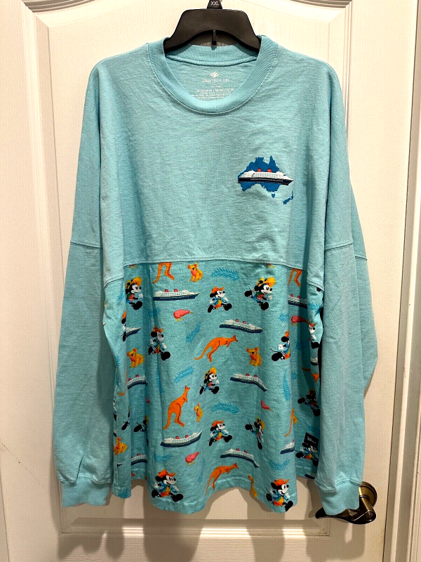 Disney Cruise Line DCL Australia Spirit Jersey Kangaroo Koala XXL 2XL Blue NWT Fashion