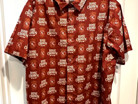 Disney Parks Epcot Rose and Crown Pub Button Up Shirt 3XL Camp United Kingdom World Showcase Online Sale