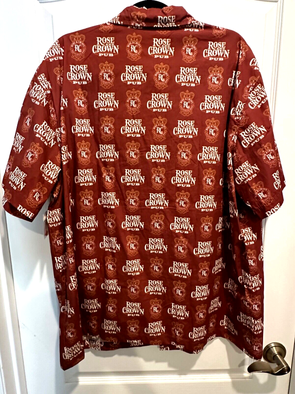 Disney Parks Epcot Rose and Crown Pub Button Up Shirt 3XL Camp United Kingdom World Showcase Online Sale