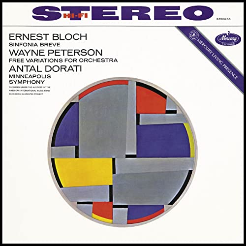 BLOCH   PETERSON   DORATI   MINNEAPOLIS SYMPHONY - BLOCH: SINFONIA BREVE   WAYNE PETERSON: FREE VARIATIONS FOR ORCHESTRA (VINYL) Fashion