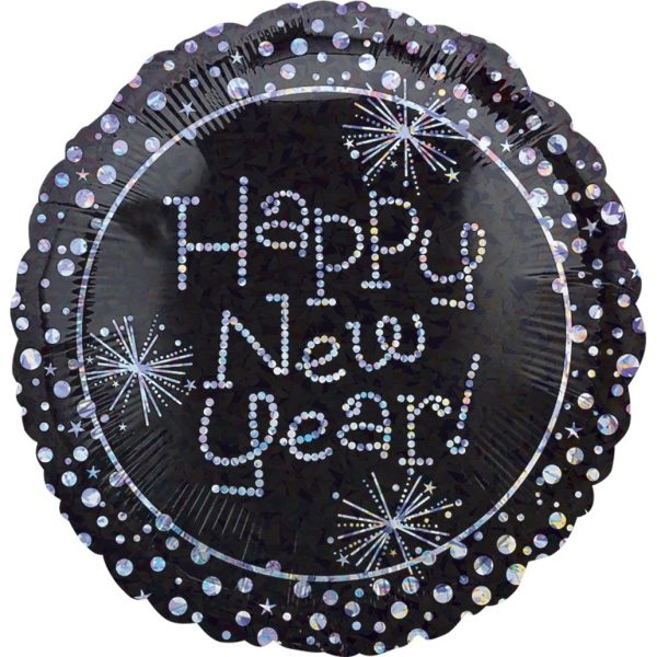 Happy New Year Sparkles Prismatic Foil Balloon 18in Online now