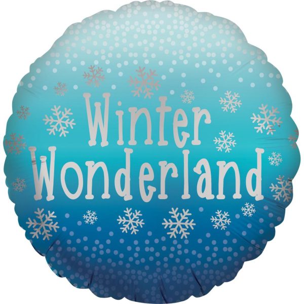 Winter Wonderland Satin Foil Balloon 45cm Fashion