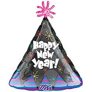 New Years Party Hat Junior Shape Balloon Fashion