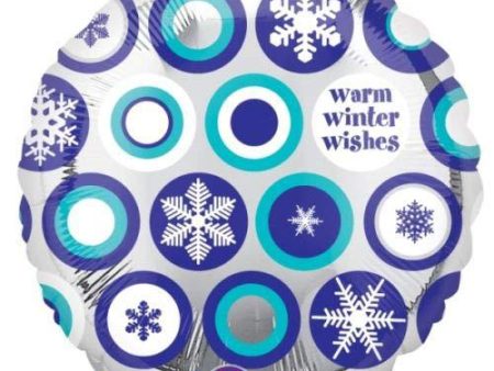 Winter Wishes Snowflakes Foil Balloon 18in For Cheap