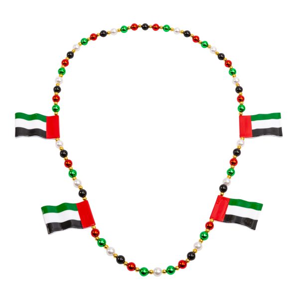 UAE Flag Bead Necklace 38.6 in (98 cm) Online Sale