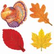 Turkey Glitter Cutouts 6pcs Online